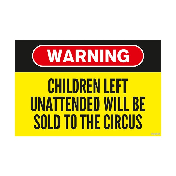 Warning Sign | Funny Poster | Parenting Theme| Humorous Home, Office and Playroom Decor