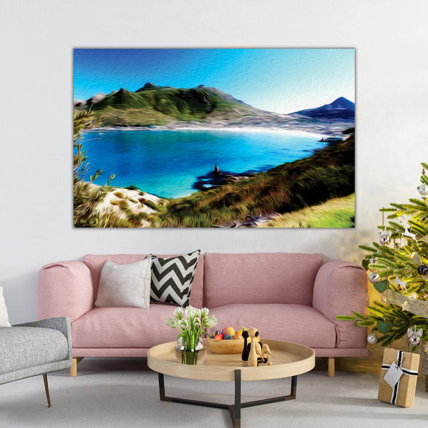 Coastal View | Scenic River Landscape Canvas Wall Art for Home & Office Decor