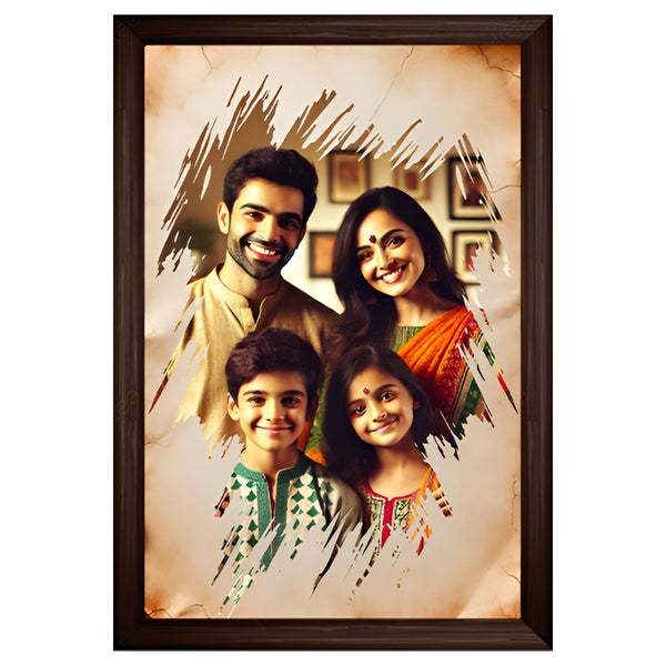 Personalised Photo Frame on Canvas or Vinyl Print with Frame | Customized Framed Wall Art for Birthday, Anniversary & Festival Gifting