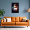 Customized Portrait Photo Frame with Colourful Heart | Custom Gift for Family & Friend | Stylish Memory Wall Decor