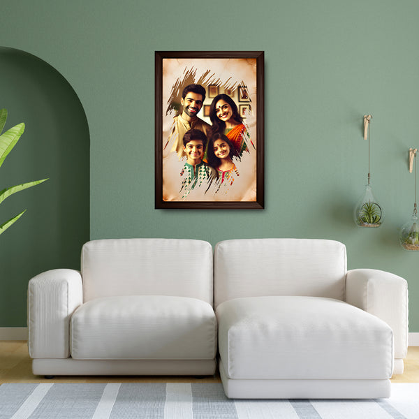 Personalised Photo Frame on Canvas or Vinyl Print with Frame | Customized Framed Wall Art for Birthday, Anniversary & Festival Gifting