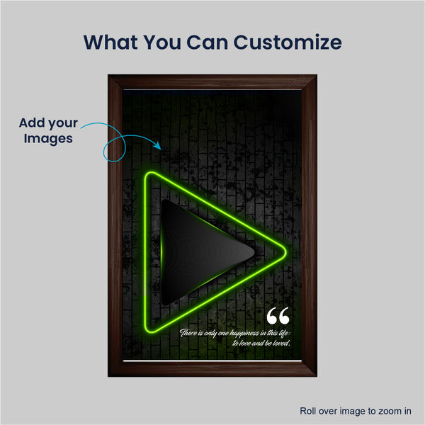 Customized Glow Effect Photo Frame | Personalized Frame for Gym Lovers | Birthdays & Stylish Gifting