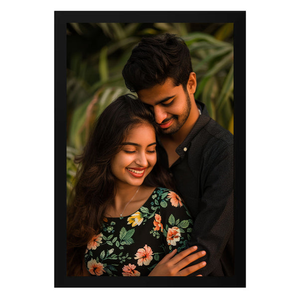 Personalized Couple Photo Frame with Custom Print | Romantic Everyday Love Portrait Frame for Home Decor | Thoughtful Gift for Couples & Special Moments