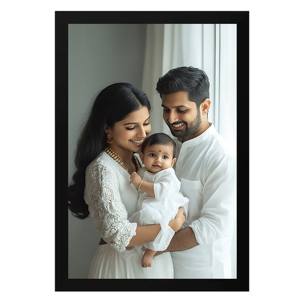 Personalized Photo Frame with Custom Print | Baby & Couple Portrait Picture Frame for Home Decor | Meaningful Gift for Living Room, Bedroom & Special Occasions