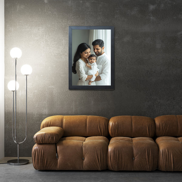 Personalized Photo Frame with Custom Print | Baby & Couple Portrait Picture Frame for Home Decor | Meaningful Gift for Living Room, Bedroom & Special Occasions