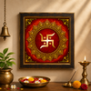 Swastik Mandala Acrylic Photo Frame | Premium Hindu Spiritual Wall Decor | Auspicious Wall Frame for Home, Office & Pooja Room
