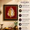 Golden Lord Ganesha Acrylic Photo Frame | Premium Ganpati Wall Decor | Elegant Spiritual Wall Frame for Home, Office & Pooja Room