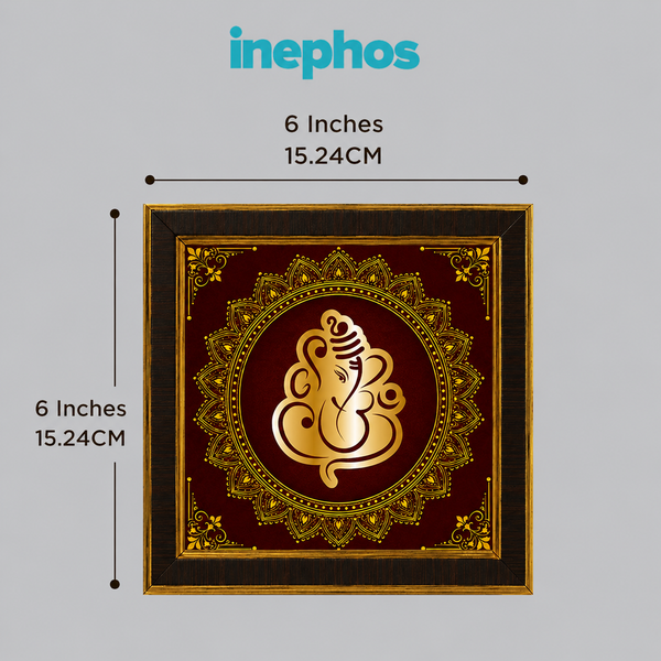 Lord Ganesha Mandala Acrylic Photo Frame | Premium Ganpati Wall Decor | Spiritual Wall Frame for Home, Office & Pooja Room