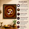 Golden Om Mandala Acrylic Photo Frame | Premium Hindu Spiritual Wall Decor | Sacred Om Wall Frame for Home, Office & Pooja Room