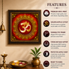 Om Mandala Acrylic Photo Frame | Premium Om Wall Decor | Spiritual Wall Frame for Home, Office & Pooja Room