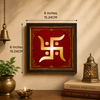 Golden Swastik Acrylic Photo Frame | Premium Swastik Wall Decor | Auspicious Hindu Symbol for Home, Office & Pooja Room