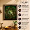 Premium Om Namah Shivaya Wooden Photo Frame | Golden Om Mandala Spiritual Wall Decor | Vastu & Meditation Room Frame