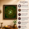 Premium Swastik Wooden Photo Frame | Golden Swastik with Om Namah Shivaya Mandala | Vastu Spiritual Wall Decor