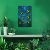 Frogs Hanging From Wires During Monsoon | Playful Canvas Painting Ideal For Kids Rooms, Creative Spaces, And Gift Ideas