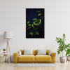Rainforest Snake On Branch Painting | Vivid Green Snake Canvas Art | Bold Nature-Themed Canvas Wall Painting For Living Rooms, Study Spaces, Wildlife Lovers