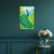 Peacock in Rain Canvas Wall Art | Majestic Blue Peacock with Lush Green Feathers for Living Room & Hallways