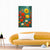 Blooming Rainy Garden Canvas Wall Art | Colorful Sunflower and Roses Artwork for Home & Living Room Décor