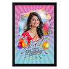 Customized Happy Birthday Photo Frame | Custom Single Photo with Colorful Balloon Design | Fun Birthday Gift