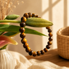 Tiger Eye Stone Bracelet for Men & Women | Natural Tiger Eye Crystal Beads | Good Luck, Confidence & Positive Energy | Stretchable Crystal Bracelet