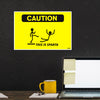 Funny Caution Sign Poster - 'This Is Sparta' Meme Wall Art | Pop Culture | Humorous Home and Office Decor