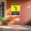 No Trespassing Wall Poster | Funny Wall Poster for Teenagers & Students | Outdoor Wall Decor Posters