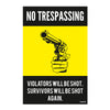 No Trespassing Wall Poster | Funny Wall Poster for Teenagers & Students | Outdoor Wall Decor Posters