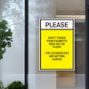 Humorous Anti-Littering Poster | Please Don't Throw Cigarette Ends | Environmental Awareness | Funny Office and Public Space Decor