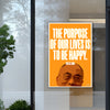 Dalai Lama Quote Poster | Inspirational Wall Art | Purpose of Life Quote | Home, Office and Meditation Space Decor
