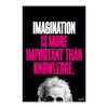 Albert Einstein Quote Wall Poster | Imagination is More Important Than Knowledge | Motivational Poster for Students & Creatives