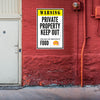 Funny Private Property Vinyl Wall Poster | Keep Out Unless You Brought Food | Humorous Sign for Rooms, Cafes & Dorms
