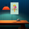 All You Need Is Ice Cream Poster | Cute Wall Art for Kitchen, Cafe & Kids Room | Fun Food Quote Poster for Home Decor