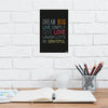 Dream Big | Live Simply | Love More | Inspirational Vinyl Wall Poster for Home & Office