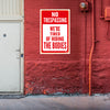 Funny No Trespassing Wall Poster | Quirky & Bold Quote Vinyl Posters | Posters for Outdoor Walls