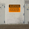 Warning Shooting Range | Funny Wall Poster for Factory, Garage, or Personal Space | Orange & Black Caution Design