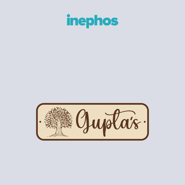Elegant Tree Family Name Plate | Custom Wall Decor For Home Entrance And Flat Doors