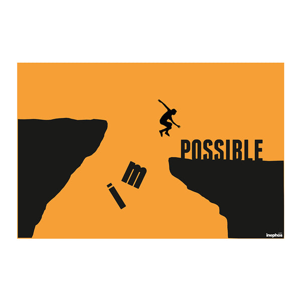 I’m Possible Motivational Vinyl Wall Poster | Inspirational Jump Design for Students, Entrepreneurs & Office Decor
