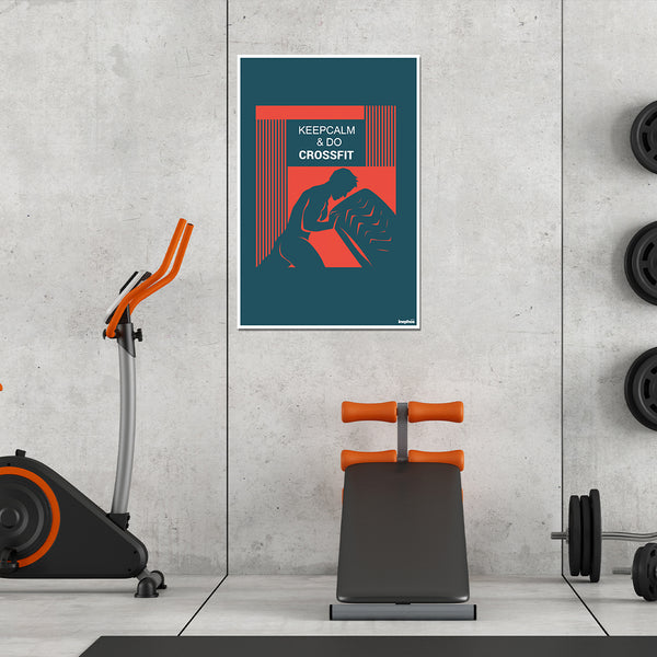 Keep Calm and Do CrossFit Motivational Poster | Bold Fitness Wall Art for Home Gym, Workout Studio & CrossFit Box