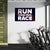 Run Your Own Race | Inspirational Fitness Wall Poster for Runners, Athletes, and Gym Motivation | Bold Typography Art for Home, Gym & Office