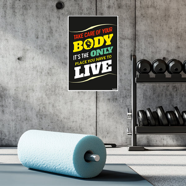 Take Care of Your Body Motivational Wall Poster | Fitness Quote Posters for Gym and Home Workout