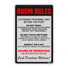 Room Rules Vinyl Wall Poster | Funny Door Sign Poster for Room Door | Teen Room Wall Decor | Gift for Students & Hosteler