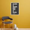 Silence Is Golden Poster | Funny Quote Wall Art for Home, Office & Dorm | Black & Beige Humour Poster for Sarcastic Decor