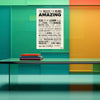 The Rules for Being Amazing Vinyl Wall Poster | Inspirational Poster for Home & Office Wall Decoration