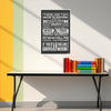 Motivational Vinyl Wall Poster | Two Rules to Success & Self Improvement Quote | Black and Grey Typography Poster for Office, Gym & Study