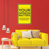 Your Opinion Matters | Funny Sarcastic Quote Poster | Bold Yellow Vinyl Wall Art for Office, Dorm, or Room Decor