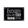 Everything You Want Is on the Other Side of Fear | Bold Motivational Quote Poster | Vintage-Style Black Wall Art for Office, Gym & Study Room