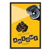 Funny Motivational Wall Poster for Office, Bedroom & Living Room | CCTV Camera Design with You Look Awesome Today Quote | Cool Gift Poster for Friends & Students