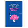 Healthy Mind Motivational Poster for Office, School & Clinic | Mental Health Awareness Wall Poster with Cartoon Brain Design | Inspirational Wellness Poster for Positive Living
