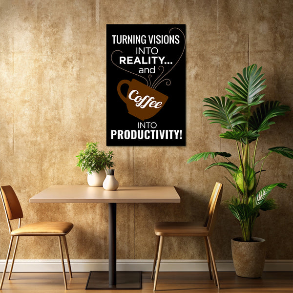 Motivational Coffee Wall Poster | Office Décor for Workspaces, Startups, Desks, Cafés & Creative Professionals