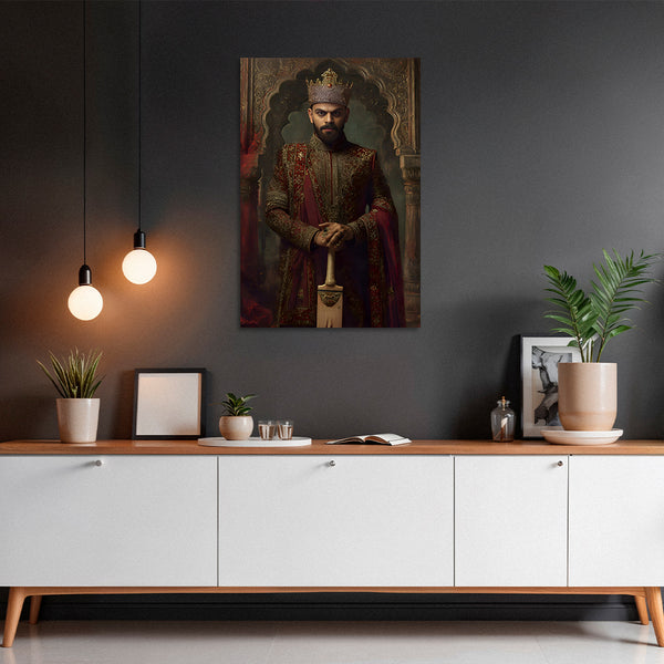 Virat Kohli Royal Poster | King Kohli Cricket Legend Goat Wall Art for Sports Fans, Bedroom, Lounge & Game Room Décor