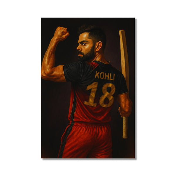 Kohli with this IPL-inspired poster | Capturing his powerful pose with bat and flexed arm